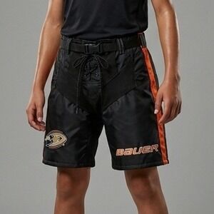Bauer Anaheim Jr Ducks Ice Hockey Pants Breezers Kids Junior Small Black‎ Orange